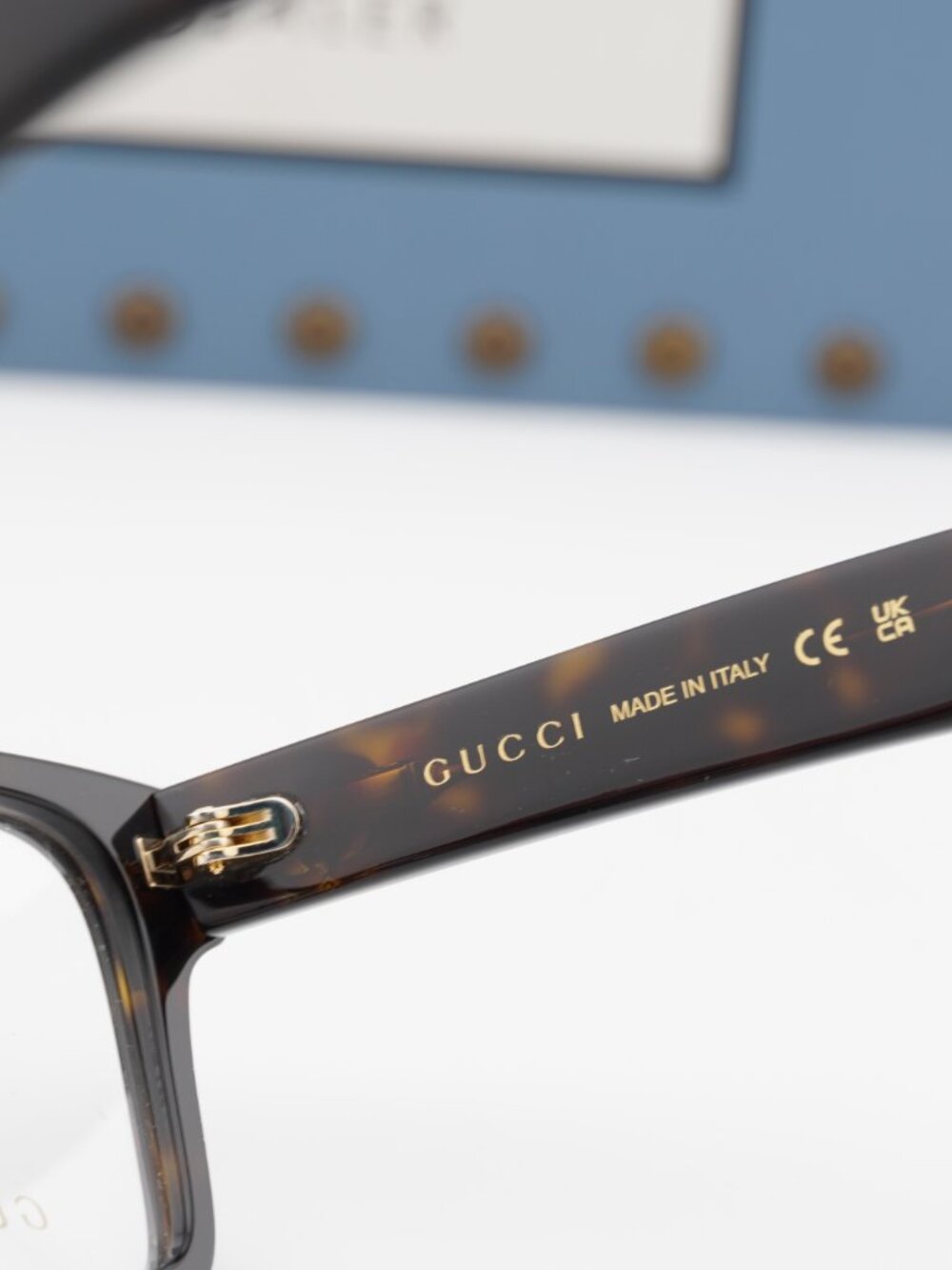 Gucci GG1476OK 002 Square Eyeglasses - Dark Havana 55mm - Picture 8 of 11